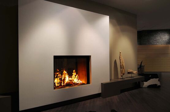  Cheminée à bois double face verticale | Luna Diamond Bois 1000DV  - Cheminées