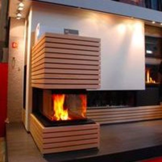 Cheminée à bois en épi MDesign | Luna Diamond 1000RD - produit présenté par BEST FIRES