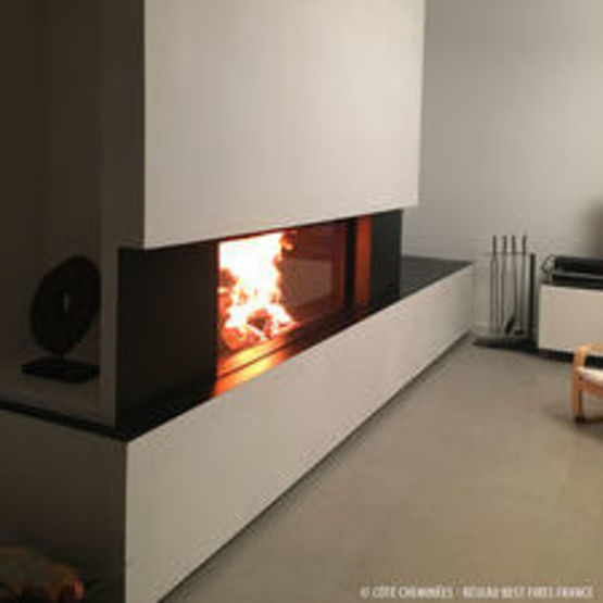 Cheminée à bois horizontale MDesign  | Luna Diamond 1300H Bois  - produit présenté par BEST FIRES