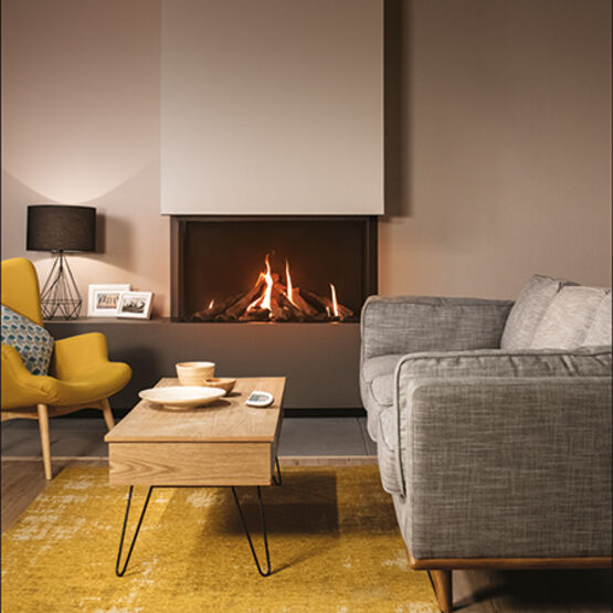 Cheminée à gaz double coin | True Vision 1050DC MDesign