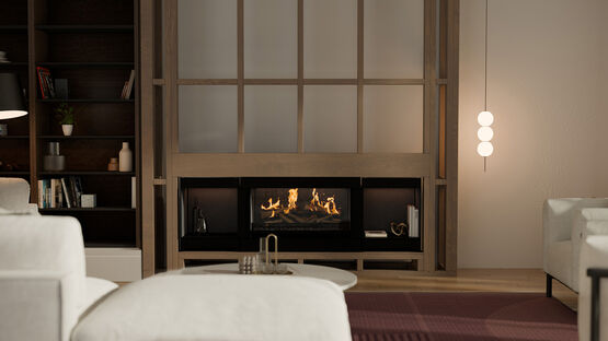 Cheminée électrique holographique | Escea  - produit présenté par BEST FIRES