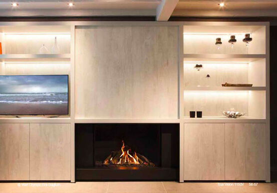  Cheminée gaz à double coin vertical | True Vision 1050 V DC  - Cheminées