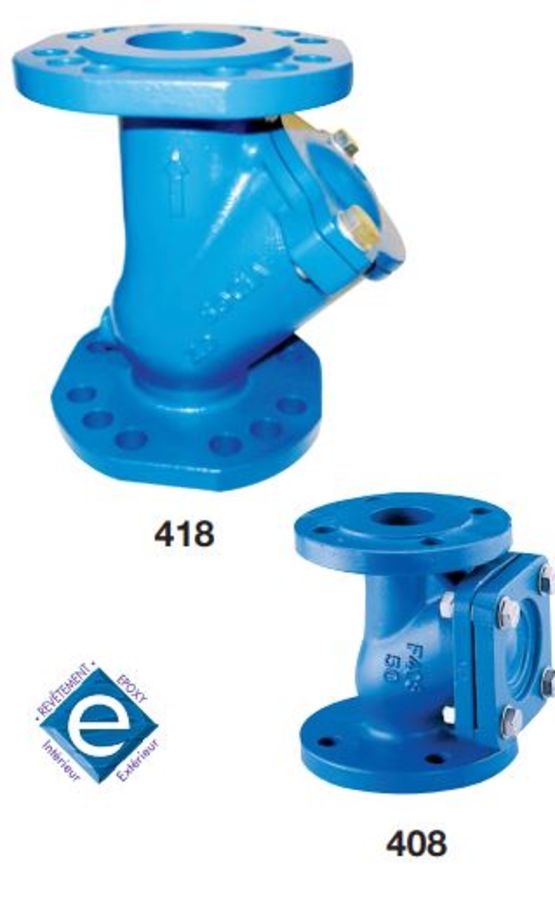  Clapets de non-retour à boule à brides marque Socla | Type 418/408 - Composant pour station d'épuration