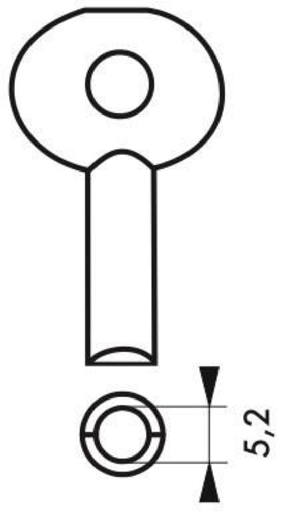 Clé pour cadenas demi-lune - BEAURAIN DISTRIBUTION