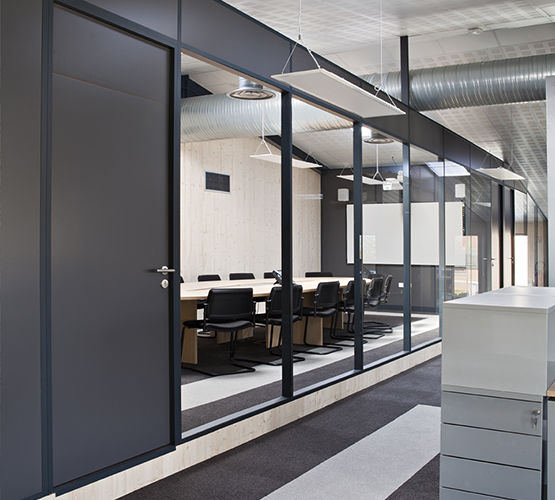  Cloison amovible à ossature aluminium | H7 - Cloison amovible à éléments pleins ou vitrés