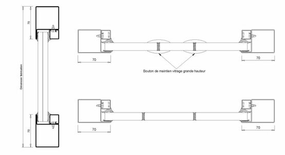  Cloison bord-à-bord en acier | Gamme SteelTeq - Portes et aménagements intérieurs de placards