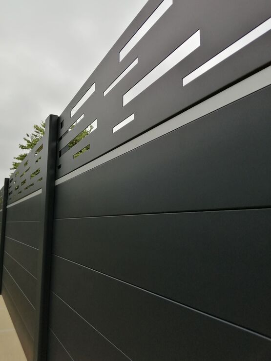 Clôture aluminium 125 mm pleine | Gard125 - Clôture métallique