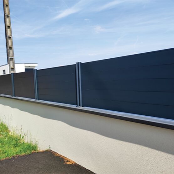  Clôture pleine en aluminium | PANNEAU SUR MESURE OU EN KIT - Clôture métallique