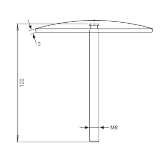  Clou de marquage | Clou de marquage Ø 80 strié en inox 304L - SEMCO