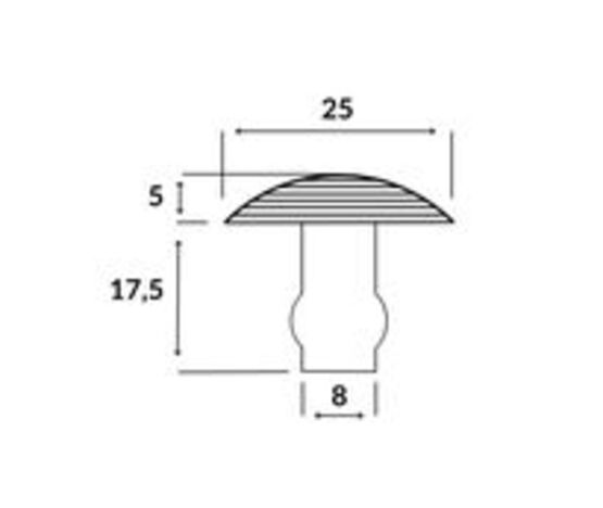 CLOUS PODOTACTILES INOX 304 A FRAPPER/SANS SCELLEMENT TETE D.25 TIGE D.8 KIT 250 | WATTELEZ  - Dalles podotactiles et autres accessoires PMR