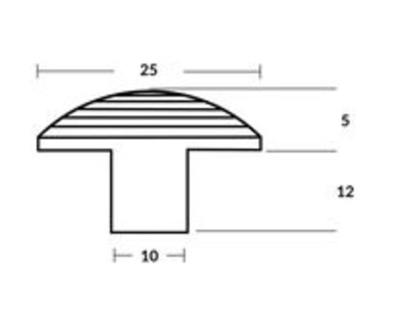  CLOUS PODOTACTILES LAITON A SCELLER TETE D.25 TIGE D.10 KIT DE 200 | WATTELEZ  - Dalles podotactiles et autres accessoires PMR