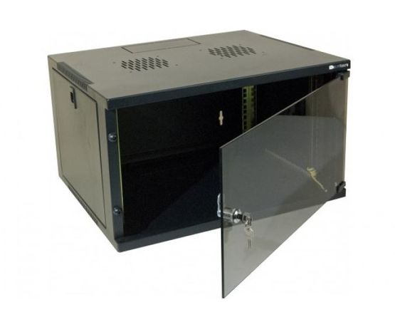  Coffret éco mural fixe 19&quot; 6U profondeur 450 mm DEXLAN noir | Réf. 755073 - Coffrets de raccordement