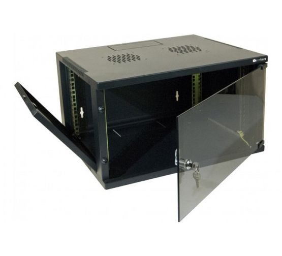  Coffret éco mural fixe 19 pouces 20U profondeur 450 mm noir DEXLAN | Réf. 755081 - EXERTIS CONNECT