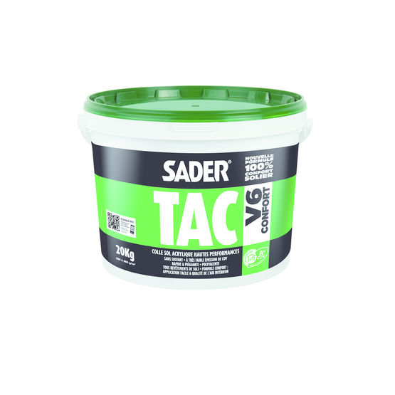 Colle acrylique pour pose de revêtements de sol | Sader TAC V6 confort