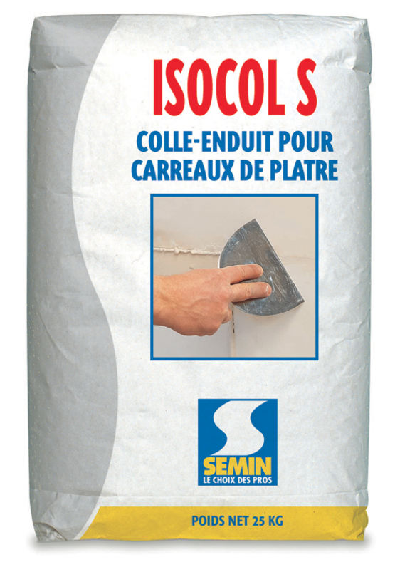 Colle enduit pour carreaux de plâtre | ISOCOL SUPER - produit présenté par SEMIN