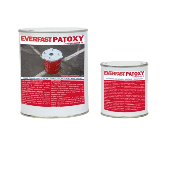 Colle époxy pâte sans solvant pour béton et pièces métalliques | EVERFAST PATOXY