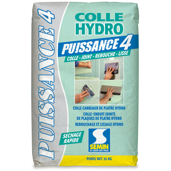 Colle polyvalente spécialement formulée pour les cloisons hydro | COLLE PUISSANCE 4