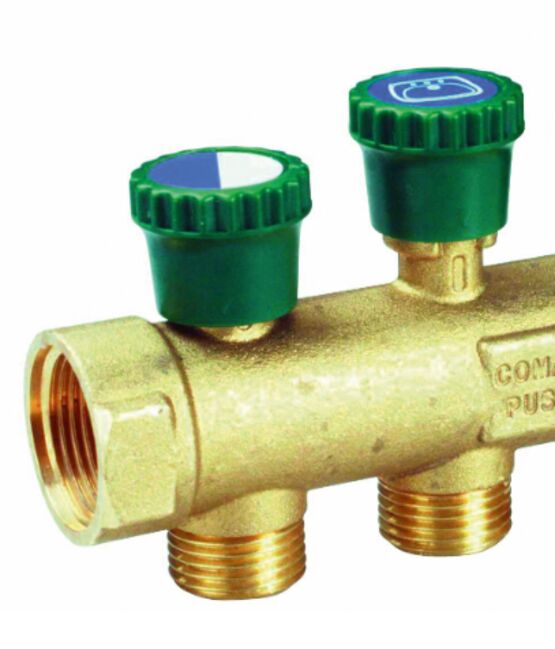  Collecteur matricé à boutons poussoirs avec mécanisme d&#039;isolement intégré | 9533A - Raccords et accessoires pour chauffage (eau chaude ou vapeur)