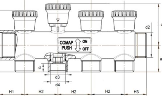 Collecteur matricé à boutons poussoirs avec mécanisme d&#039;isolement intégré | 9533A - produit présenté par COMAP (HFC FRANCE FLAMCO COMPA)