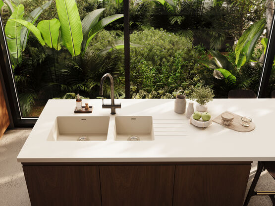 Collection d’éviers et de vasques avec 8 % de contenu recyclé certifié SCS| HIMACS - produit présenté par HIMACS | LX HAUSYS EUROPE