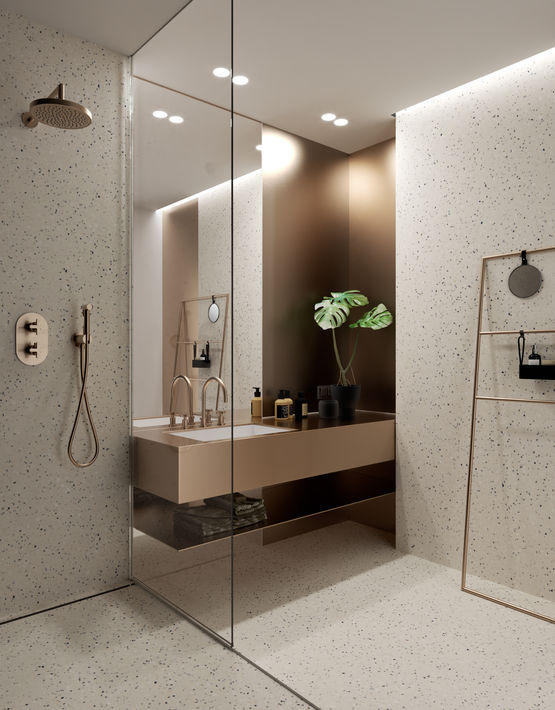  Collection Terrazzo | HIMACS | Panneaux Solid Surface thermoformables - Panneau composite
