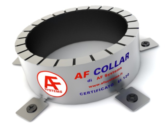 Collier coupe-feu pour réseau technique en traversée de paroi | AF Collar - AF SYSTEMS