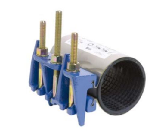  Collier réparation pour tube Øext. 21 à 173mm (Multitube : acier, fonte, PVC, Polyéthylène...) avec joint EPDM serrage 1 tirant | SITE002824 - Fixations et supportages