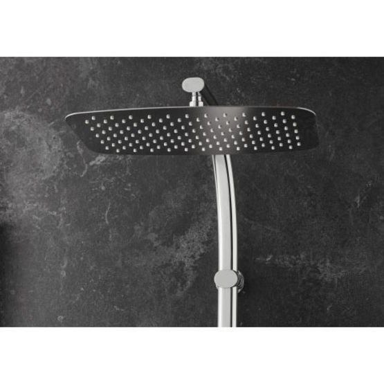 Colonne de douche thermostatique avec douchette et pomme de tête | Oblo Design- produit présenté par JACOB DELAFON