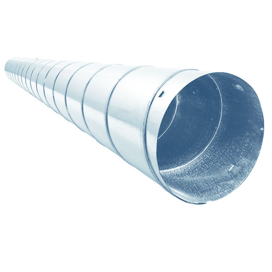 Conduit galvanisé pour ventilation ou aération en 12 diamètres jusqu&#039;à 630 mm de diamètre | Conduits galvanisés