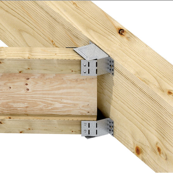 Connecteur ajustable pour solivage d'angle sur support bois ou béton | ACI - Quincaillerie, accessoires de fixation, boulonnerie, visserie, clouterie