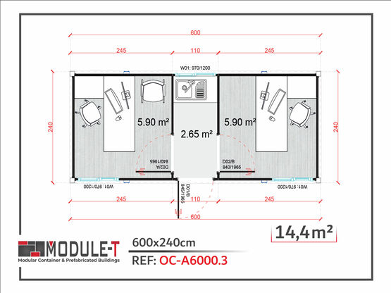 Conteneur de chantier | Module T - MODULE T FRANCE