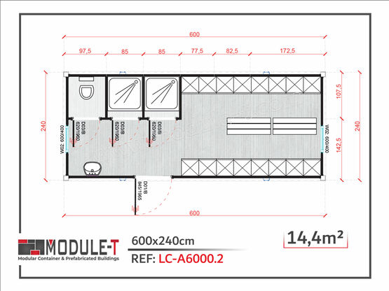 Conteneur vestiaire | Module T - MODULE T FRANCE
