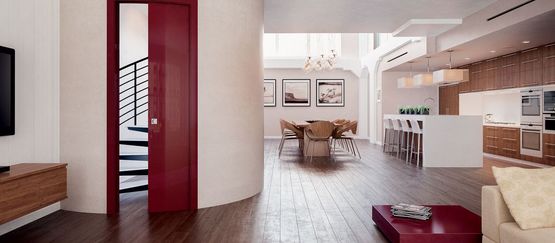 Contre-châssis Scrigno pour porte coulissante de forme courbe | Orbitale - produit présenté par SCRIGNO 