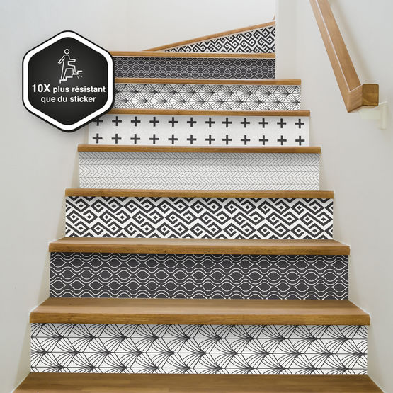 Contremarche d&#039;escalier décorative prête à poser | Mix Happy