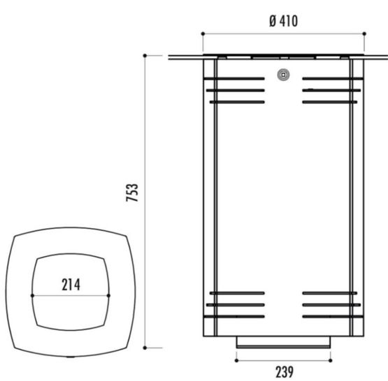  Corbeille de ville en acier renforcé AMG 60 litres - NORMEQUIP