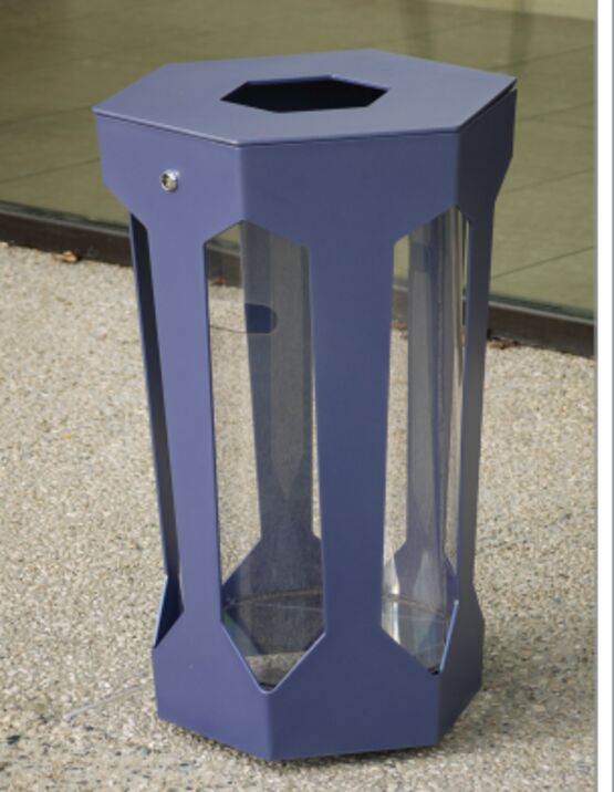 Corbeille de voirie | Corbeille Campus en acier thermolaqué 50 L