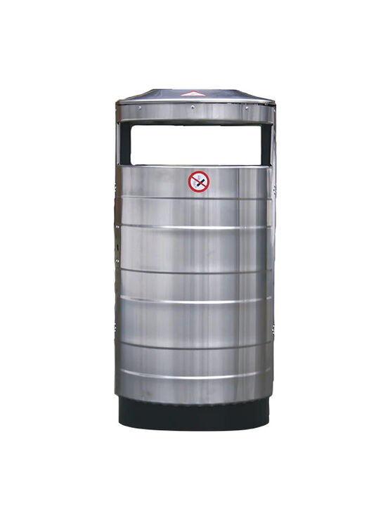Corbeille en inox pour espace urbain - Diam 42 cm | AUSTRALIA RELIEF - produit présenté par URBANECO 42