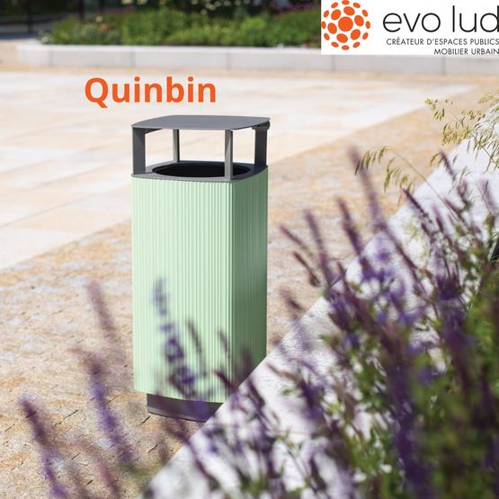 Corbeille pour espaces extérieur et urbain | QUINBIN
