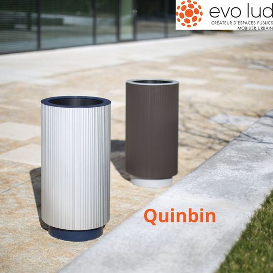  Corbeille pour espaces extérieur et urbain | QUINBIN - EVO LUD