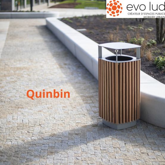  Corbeille pour espaces extérieur et urbain | QUINBIN - Poubelle