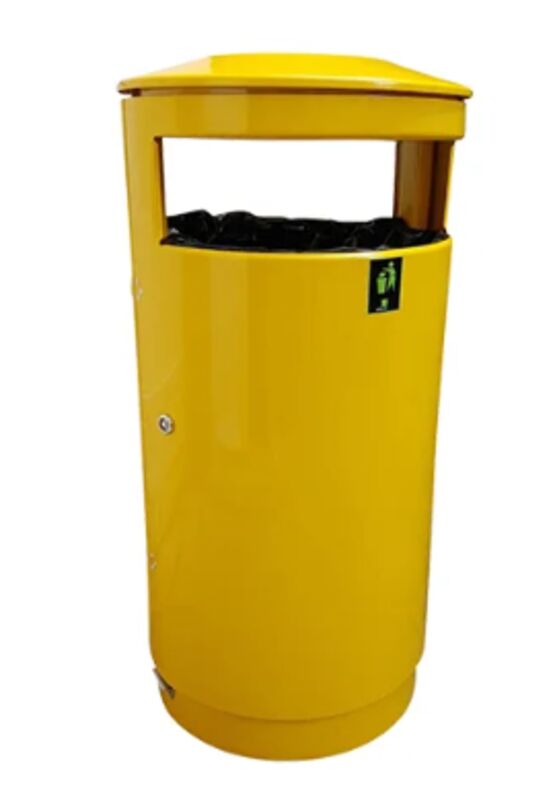  Corbeille urbaine en acier galvanisé pour déchets | Australia Slide  - Poubelle