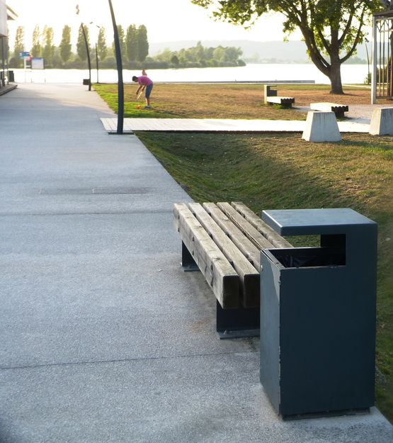  Corbeille urbaine inox pour extérieur grande capacité 100 litres | SKOP BIN - NORCOR