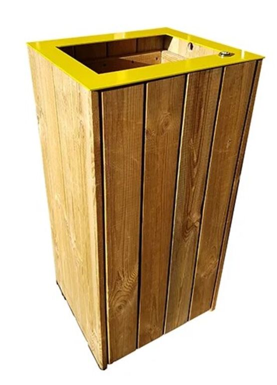 Corbeille urbaine ouverte en bois | Wood Open - produit présenté par URBANECO 42