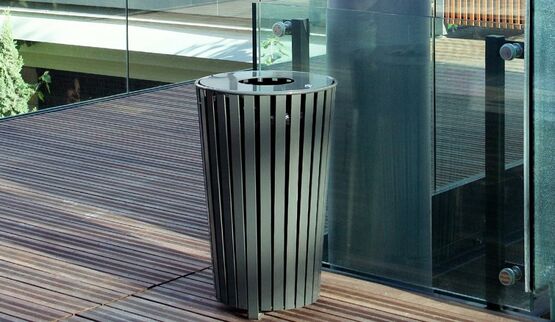  Corbeilles et cendriers en acier thermolaqué | Luna - UNIVERS & CITÉ