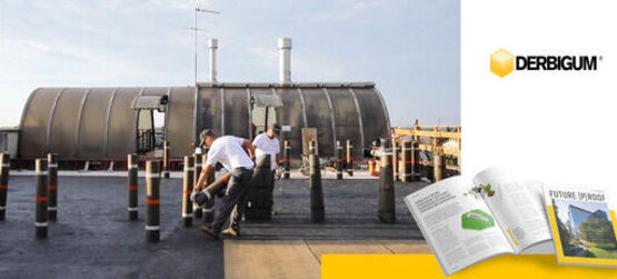 Couche pare-vapeur bitumineuse de toiture sans bitume vierge | Derbicoat Novi P 2.5 - produit présenté par DERBIGUM (KINGSPAN)