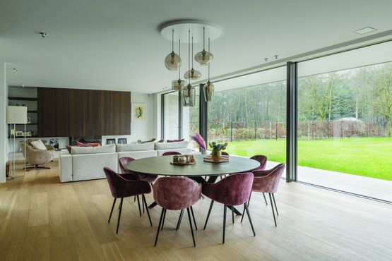 Coulissant à levage sur module 160 mm à montant central de 36 mm | Esbeltal