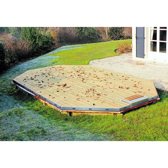 Couverture de sécurité en bois pour piscine | Winterdeck