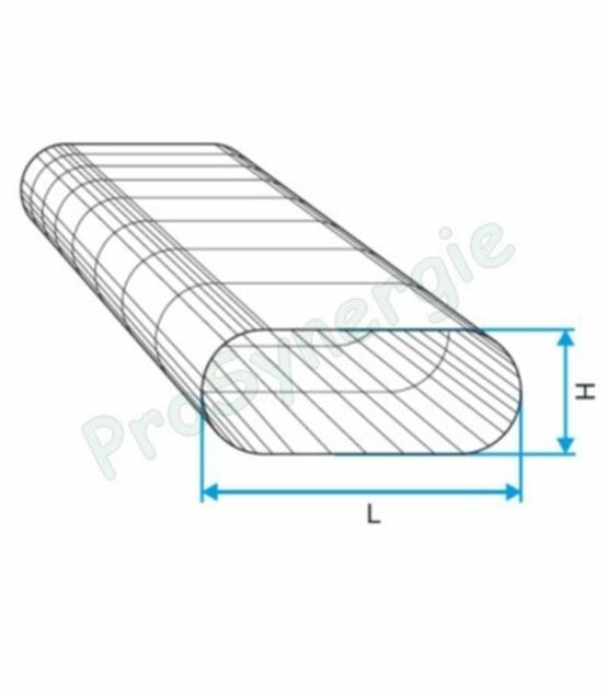  CSRO - Conduit de ventilation Spiralé Rigide galva Oblong - Longueur 3m | SITE002180 - Gaines et conduits