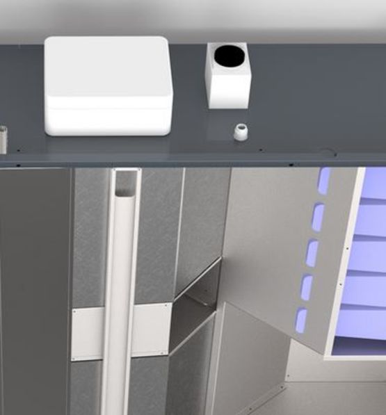 CTA double flux monobloc compacte en plafond | ComfoAir MaxiFlat - produit présenté par ZEHNDER