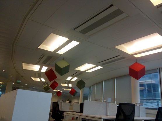  Cube absorbant acoustique et décoratif finition tissu | ACUSTIART CUBO  - ACUSTICA INTEGRAL
